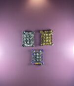 Dazzling Square Rhinestone Brooch