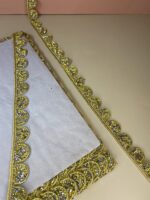 Elegant Scalloped Beaded Lace Trim - Image 2