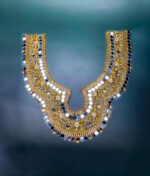Embroidered Opulent Mirror Gala Neckline