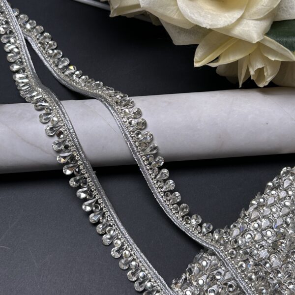 Elegant Plastic Beaded Lace Trim