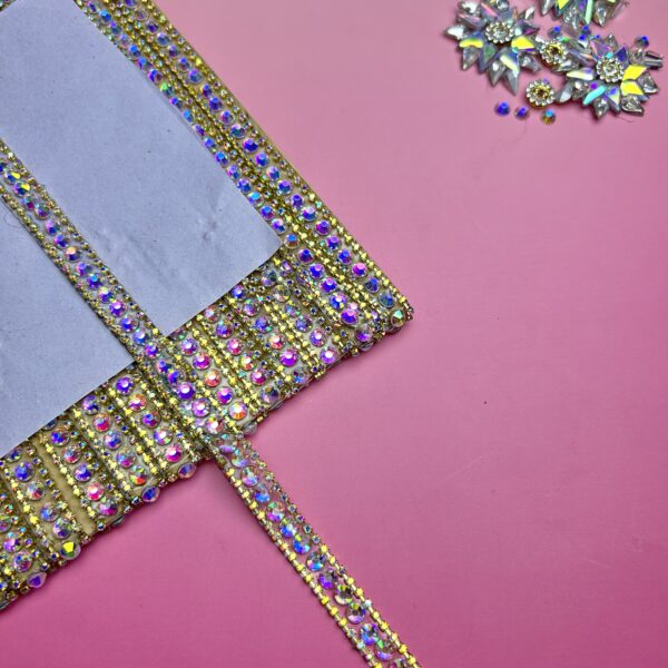 Golden Prism Beaded Lace Trim