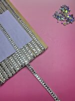 Golden Prism Beaded Lace Trim - Image 2