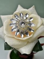 rhinestone crystal flower applique - Image 3