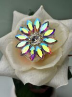 rhinestone crystal flower applique