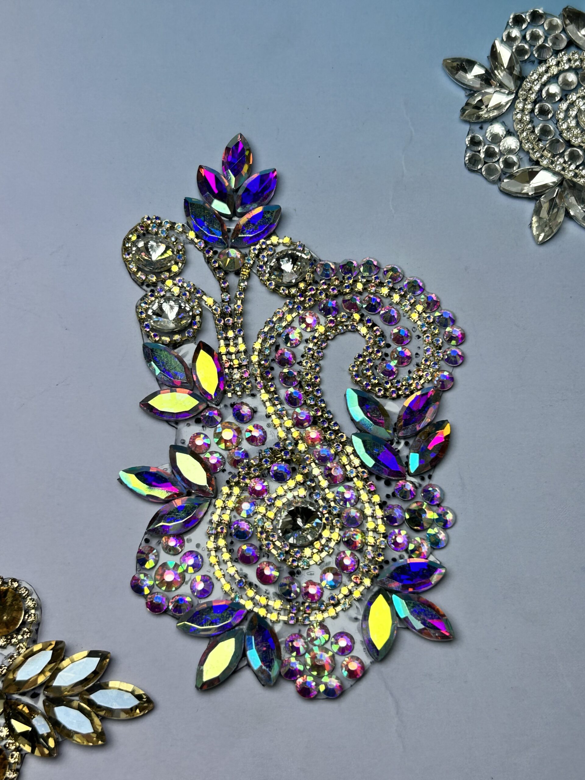 IMG_4980 Magnificent Iridescent Crystal Paisley Motif - Image 1