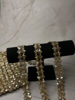 Exquisite Floral Crystal Rhinestone Lace Trim - Image 2
