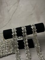 Exquisite Floral Crystal Rhinestone Lace Trim - Image 3