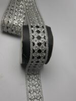 Exquisite Metallic Floral Cut-work Embroidery Lace - Image 3