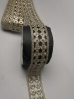 Exquisite Metallic Floral Cut-work Embroidery Lace - Image 4