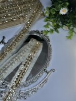 Diamond Cut Stone Trim Lace