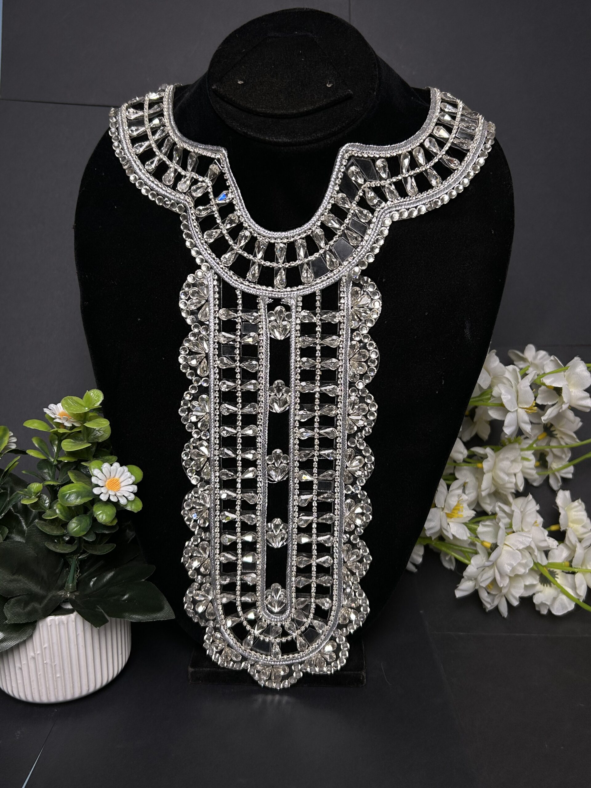 IMG_6080 Exquisite Crystal Rhinestone Neckline Gala - Image 1