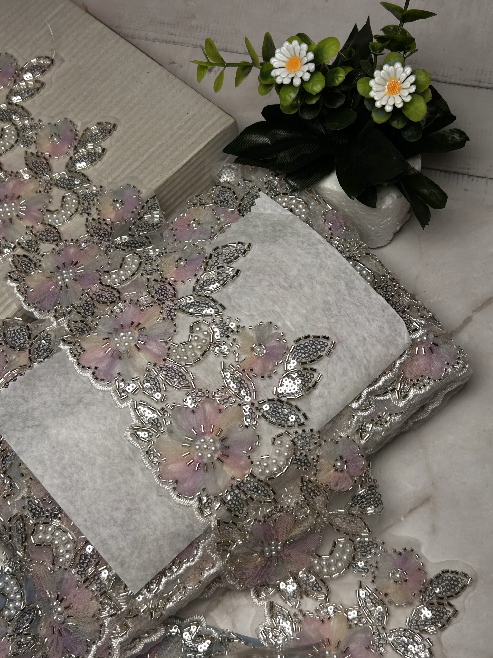 IMG_6533 Premium Rhinestone Designer Border Lace - Image 1